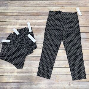5 for 1 price Margaret M pull on geometric print petite cropped pants SP